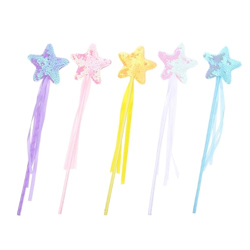 Vaguelly 5 Stück Teiliges Glitzernde Zauberstäbe für Party für Feen Cosplay für Geburtstagsfeiern und Halloween Dekoration von Vaguelly
