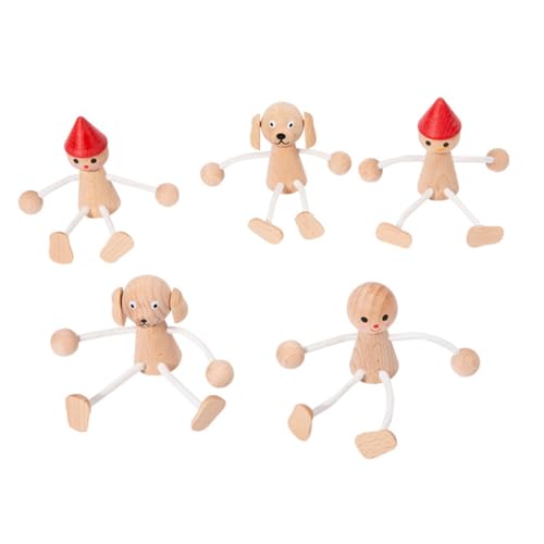 Vaguelly 5 Stück Teiliges Holz Tiere Puppen Dekorative Holzfiguren für DIY Bastelprojekte Verschönerung von Landschaften Vaguelly 5 Stück Teiliges Holz Tiere Puppen Dekorative Holzfiguren für DIY Bastelprojekte Verschönerung von Landschaften von Vaguelly
