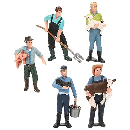 Vaguelly 5 Stück Teiliges Miniatur Bauernfiguren Realistische Sandtisch Dekoration Zubehör für Hausdekoration Rollenspiele und Farmlandschaftsgestaltung Vaguelly 5 Stück Teiliges Miniatur Bauernfiguren Realistische Sandtisch Dekoration Zubehör für Hausdekoration Rollenspiele und Farmlandschaftsgestaltung von Vaguelly