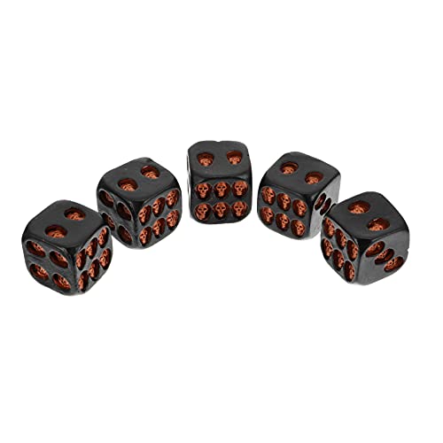 Vaguelly 5 Stück Teiliges Schädelwürfel aus Resin Kreative Mini Dekorationswürfel für Partys Spiele und Events Geeignet für Bars und Gartenfeiern von Vaguelly