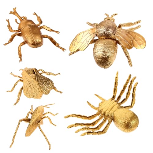 Vaguelly 5 Stück Teiliges Set Realistischer Insektenmodelle Lernspielzeug für Kreative Spiele und Frühkindliche Bildung Fördert über Reptilien von Vaguelly