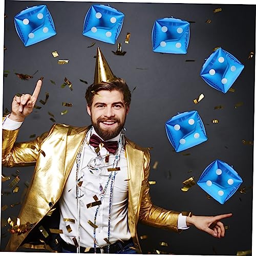 Vaguelly 5 Stück Teiliges Würfel Luftballon Aluminiumfolie Blau Thema Partydekoration für Geburtstagsfeier Spielabend Wanddeko Fensterhänger Vaguelly 5 Stück Teiliges Würfel Luftballon Aluminiumfolie Blau Thema Partydekoration für Geburtstagsfeier Spielabend Wanddeko Fensterhänger von Vaguelly
