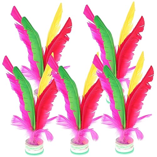 Vaguelly 5 Stück Übungsfederbälle Für Kinder Traditionelles Chinesisches Badminton-federballspielzeug Ideal Für Kindergeburtstage Und Spielzeit Vaguelly 5 Stück Übungsfederbälle Für Kinder Traditionelles Chinesisches Badminton-federballspielzeug Ideal Für Kindergeburtstage Und Spielzeit von Vaguelly