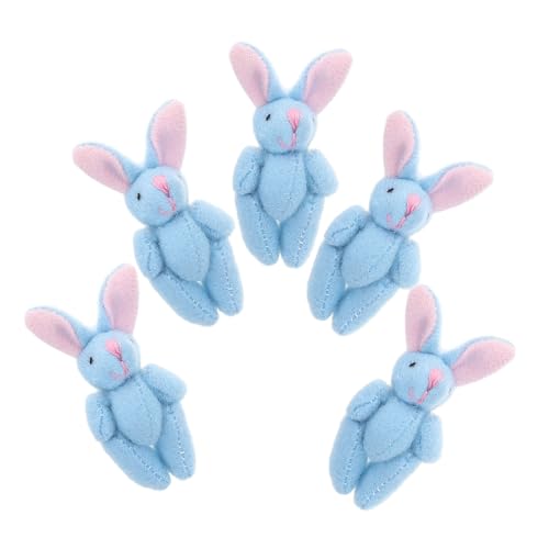 Vaguelly 5 Stücke Kleine Häschen Puppe Entzückende Geschmeidige Häschen Cartoon Häschen Puppe DIY Tasche Handtasche Schlüsselanhänger Kuchen Dekorationen Für von Vaguelly
