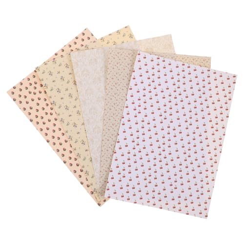 Vaguelly 5-teiliges Puppenhaus-Wandpapier: Niedliche Wandaufkleber, Miniaturhaus-Kontaktpapier für Schränke, Vintage, abnehmbar, für Kamin, Küche Vaguelly 5-teiliges Puppenhaus-Wandpapier: Niedliche Wandaufkleber, Miniaturhaus-Kontaktpapier für Schränke, Vintage, abnehmbar, für Kamin, Küche von Vaguelly