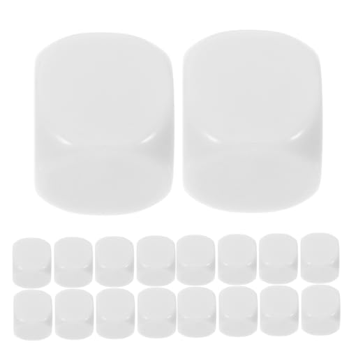 Vaguelly 50 Pcs Blankwürfel DIY -Spiele Acrylwürfel Für Handschriften -Screen -pad -Druck -wärmeübertragung Für Kreative Tabletop -Spiele 16mm von Vaguelly