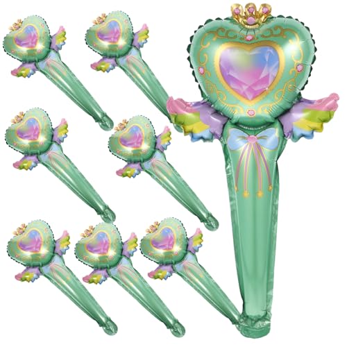 Vaguelly 50 Stück Aufblasbare Aluminiumfolien Ballons Form von Feenstäben Dekorative Party Requisiten für Geburtstagsfeiern und Veranstaltungen Geeignet für Innen und Außendekoration von Vaguelly