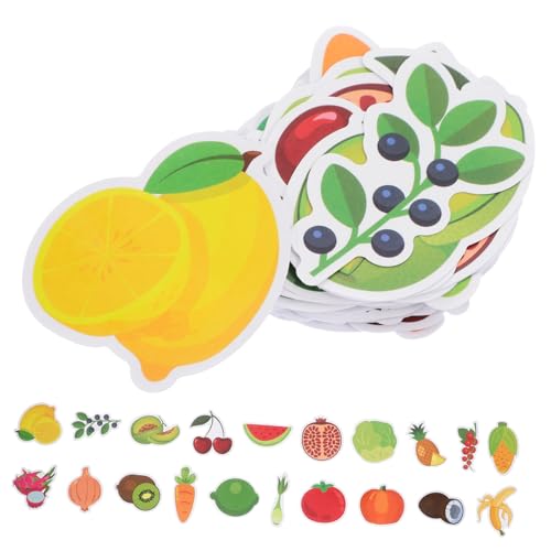 Vaguelly Ernährung Lernen Aufkleber 50 Pcs Obst Gemüse Sicher Kinder Telefon Buch Dekorationen von Vaguelly