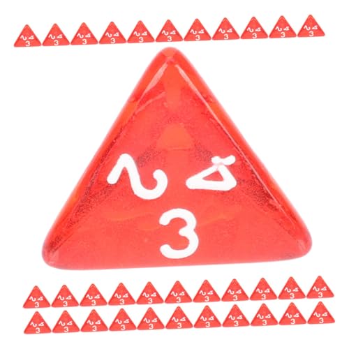 Vaguelly 50 Stück Facettierte Würfel Spielwürfel Würfel Masse Würfel Im Klassenzimmer Rollenspiel Würfel Massenwürfel Würfel Für Das Klassenzimmer Acryl Rot von Vaguelly