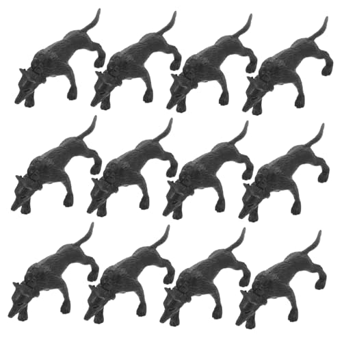 Vaguelly 50 Stück Figuren Realistische Polizeihunde Modelle für Fördert Kreativität und Soziale Fähigkeiten Simulationstierfiguren für Sandspiel und Rollenspiele von Vaguelly