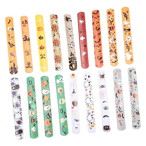 Vaguelly 50 Stück Halloween Armbänder PVC Stahl Langlebig Wiederverwendbar Party Gadgets Erwachsene Vielseitige Designs Halloween Deko Wristbands für Gruselige Vaguelly 50 Stück Halloween Armbänder PVC Stahl Langlebig Wiederverwendbar Party Gadgets Erwachsene Vielseitige Designs Halloween Deko Wristbands für Gruselige von Vaguelly