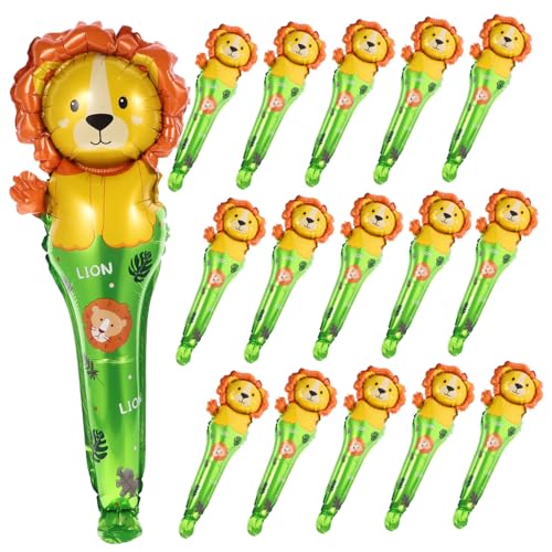 Vaguelly 50 Stück Löwen Partyballons Ballonbogen Clips Löwenförmige Ballons Ballonstäbe Aufblasbare Partyballons Dekorationen Ballonständer Luftmatratzenpumpe Ballonbogen Set von Vaguelly