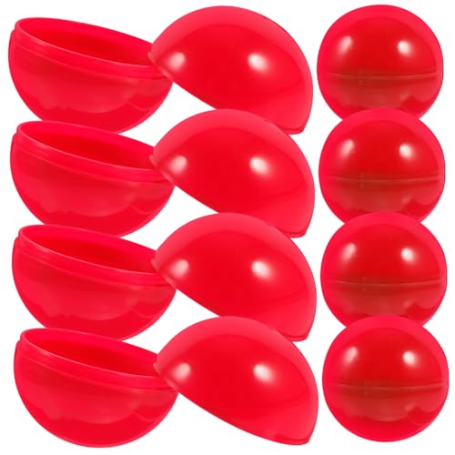 Vaguelly 50 Stück Lotteriekugel Spielzeugkapseln Ball Bingo-Kugel Aktivität Kaugummis Bingo-Maschine Tombola Glücksbälle Bingomaschine 90 Bälle Süßigkeitenspender Bälle Zeichnen Rot von Vaguelly