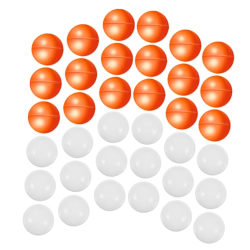 Vaguelly 50 Stück Öffbare Lotteriekugeln Runde Spielbälle aus Kunststoff für Tombola und Partyspiele Orange und Weiß Füllkugeln für Gewinnspiele und Festlichkeiten von Vaguelly
