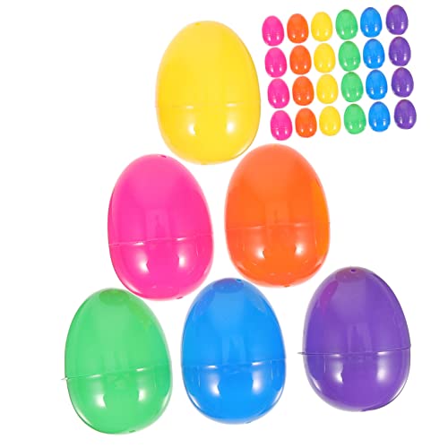 Vaguelly 50 Stück Osterei Eier Befüllbar Für Spielzeugeier Party Vor Leer Befüllbares Ei Jumbo Pastell Dekorative Ostereier Osterei-verzierungen Ostereier Plastik von Vaguelly