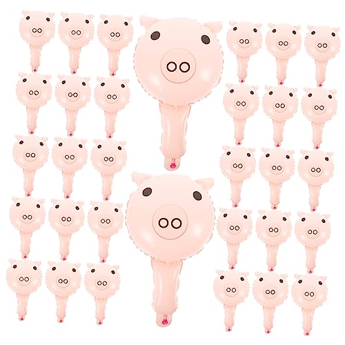 Vaguelly 50 Stück Pig Aluminium Folienballons Lustige Party Deko Schweineform für Kindergeburtstage und Feiern für Partygeschenke und Fotodekorationen von Vaguelly