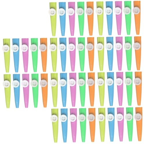 Vaguelly 50 Stück Plastik-Kazoo Lernspielzeug Kazoo-Instrument kleine Kazoos Kazoo für Kleinkinder von 1–3 Jahren Musikinstrumente für Kinder Taschenfüller Musikspielzeug Kinderspielzeug von Vaguelly