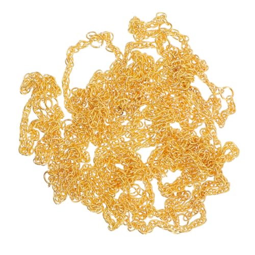 Vaguelly 50 Stück Puppe Miniatur Und Halskette Gold doll Accessories Spielzeughalskette Mini-Ketten-Dekore Minikette Stellen Sie Sich Schmuck vor Kette Mini Legierung Golden von Vaguelly