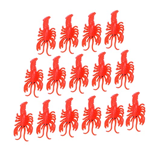 Vaguelly 50 Stück Simulierte Krebse Der Hummer Mini Flexibler Kleber Hummer Lustiges Hummer Tragbarer Mini Hummer Pädagogischer Mini Hummer Kognitiver Gefälschter Hummer von Vaguelly