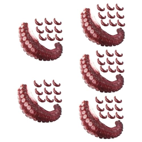 Vaguelly 50 Stück Simulierte Tintenfischklaue Auster Oktopus-Requisite Lebensmittel Aus Plastik Mariposas Decorativas para Pared Marktanzeige Lebensmittel Desktop-dekor Teller PVC Kind Tier von Vaguelly