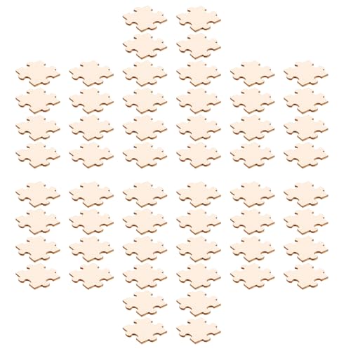 Vaguelly 50 Stück Stück Puzzlequadrate Aus Holz Leerzeichen Leer Kinderrätsel Kinderpuzzle -rätsel Puzzle Für DIY-Puzzle Kunsthandwerk Aus Holz Kleinkind Rätsel Beige Hölzern von Vaguelly