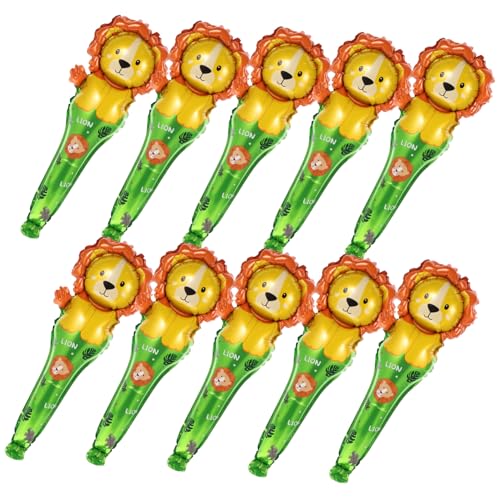 Vaguelly 50 Stück Teiliges Handheld Folienballons Löwenform Lustige Party Dekoration für Geburtstagsfeiern Festivals und Hochzeiten Hochwertige Aluminiumfolie Designs für Unvergessliche von Vaguelly