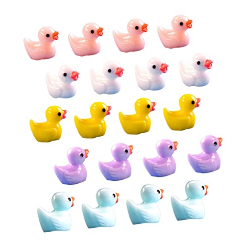 Vaguelly 50 Stück künstliche Ente Miniaturfiguren Tierfiguren Entenköder Mini-Frösche Miniaturtiere für kinderspielzeug gartenfigur Mikro-Landschaftsstütze Harz schmücken von Vaguelly