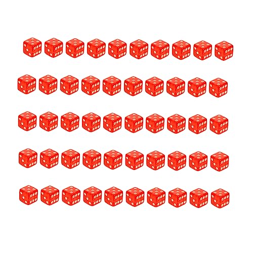 Vaguelly Unterhaltungswürfel-Paket: 50 Stück 6-seitige Acryl-punktwürfel für Partys Unterricht und Spiele. von Vaguelly