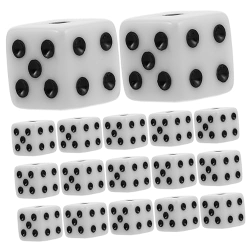 Vaguelly Würfelset für Familienspiele 16 Mm Standard-spielwürfel Weiße Acrylwürfel 50 Stück von Vaguelly