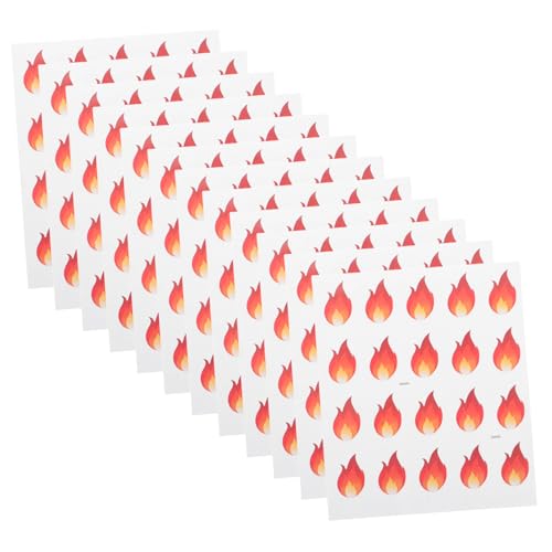 Vaguelly Bastelaufkleber Feuer-Vinyl-Aufkleber Realistischer Flammeneffekt 500 Stück Für Zuhause Küche Schule Dekoration von Vaguelly