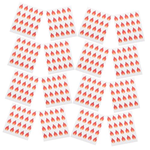 Vaguelly 500 Stück Flammenaufkleber Heißaufkleber Flammenaufkleber Kleine Etiketten Aufkleber Dekorative Etiketten Für Gläser Kleine Aufkleber Lebensmitteletiketten Aufkleber von Vaguelly