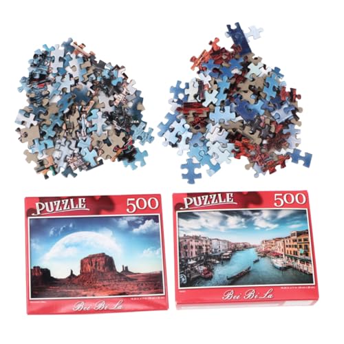 Vaguelly 500 Stück Teiliges Puzzle für Erwachsene Kreatives Jigsaw Spiel mit Monument Venedig Motiv Farbenfrohes Legespiel Konzentration und Geduld Geschenk von Vaguelly