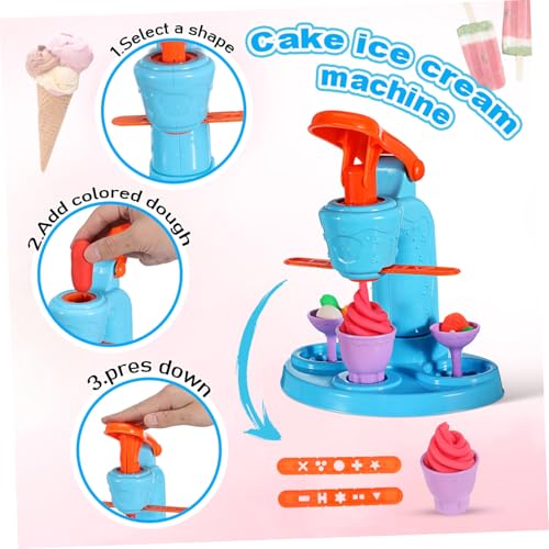 Vaguelly 51 Teiliges Knete mit Eiscreme Nudel und Hamburger Maschine Buntes Küchenspielzeug Realistische Knetwerkzeuge für Kreatives Rollenspiel und Motorische Entwicklung Geeignet Ab von Vaguelly