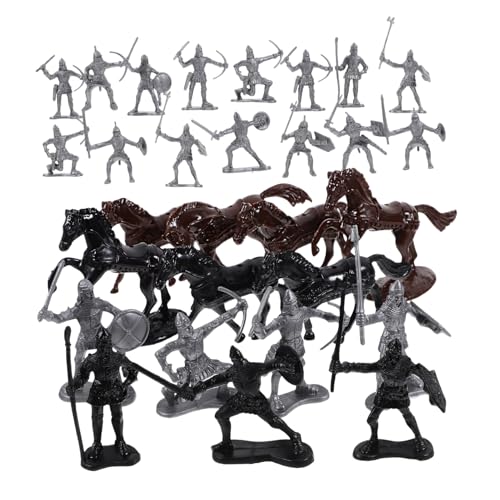 Vaguelly 52 Stück Figuren Teiliges Ritter und Modell für Kreative Sandtisch Szenen für Rollenspiele für Regale von Vaguelly