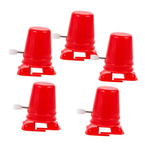 Vaguelly 5St Farbige Gehbewegung Uhrwerk DIY-Roboter Heimwerken Bewegungsspielzeug Spielzeugteil zum Aufziehen Rad bastelkasten bastelmaterial DIY Ton-Bastelzubehör Plastik rot von Vaguelly