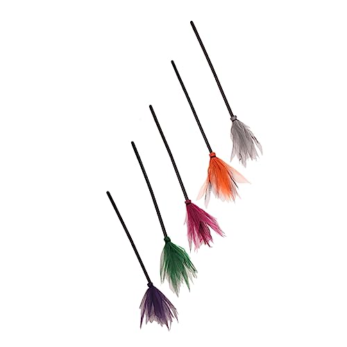 Vaguelly 5St Fliegender Besen der Horror Hexenkostüme für Mädchen Zubehör für böse Hexen Maske Halloween Party Deko Halloween hexen Exquisite Hexenrequisite Halloween-Besen Plastik von Vaguelly
