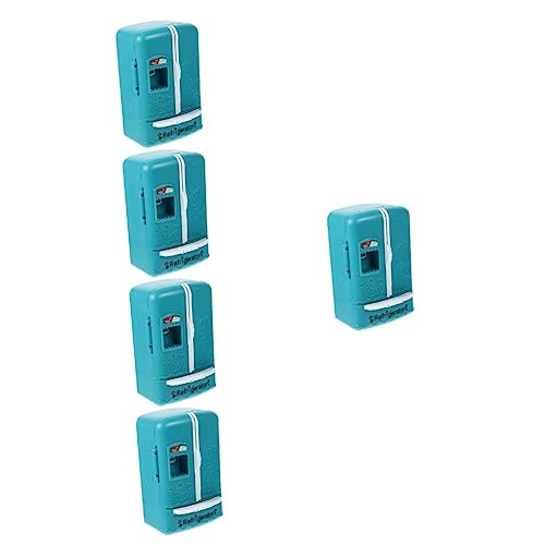 Vaguelly 5St Kühlschrank Modell Mini-Kühlschrank Kinderspielzeug Küchenspielzeug Kühlschrank Kühlschrank Puppenhaus-Miniatur-Kühlschrank Spielzeuge Möbel schönes Miniaturspielzeug Doppeltür von Vaguelly
