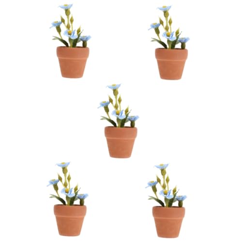 Vaguelly 5St Mini künstliche Außendekorationen Mini-Puppenhaus sukulentenpflanzen künstlich kunstpflanze Anlage künstliche Pflanzen Puppenhaus-Dekor Miniatur-Pflanzendekor draussen von Vaguelly