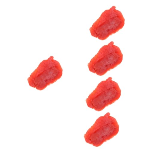 Vaguelly 5St Schweinefleischimitat Spielzeug Lebensmittelmodell zur Präsentation künstliches Rindfleisch Modelle gefälschtes Essen Tu so, als würdest du Essen Spielen Steak Rippen von Vaguelly