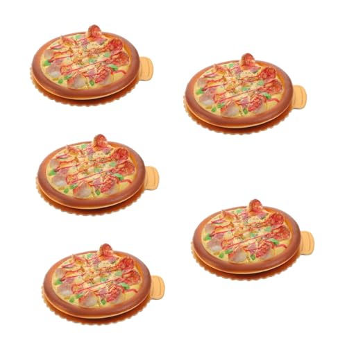 Vaguelly 5St Simulation Pizza-Modell lebensechte Pizza Spielzeug für Kinder Ornament Spielzeuge Simulation Lebensmittelmodell Stütze Pizza-Fotografie-Requisite Fenster Requisiten Anzeige von Vaguelly