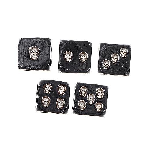 Vaguelly 5St Würfel Spielwürfel Party-Requisite Partywürfel Schwarze Schädelwürfel Lustige Totenkopfwürfel The Hallow Halloween mitgebsel Würfel für Spiel zarte Würfel Harz Black Vaguelly 5St Würfel Spielwürfel Party-Requisite Partywürfel Schwarze Schädelwürfel Lustige Totenkopfwürfel The Hallow Halloween mitgebsel Würfel für Spiel zarte Würfel Harz Black von Vaguelly