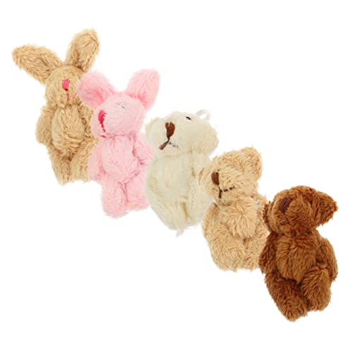 Vaguelly 5Stücke Teiliges Mini Plüsch Puppen für Puppenhaus Realistische und Kaninchen Figuren Kaffeebraun für Dekoration Vaguelly 5Stücke Teiliges Mini Plüsch Puppen für Puppenhaus Realistische und Kaninchen Figuren Kaffeebraun für Dekoration von Vaguelly