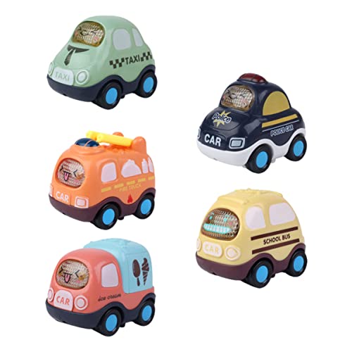 Vaguelly Spaß Sicher Auto Spielzeug Für Kinder 5 Stücke Trägheit Auto Spielzeug Cartoon Look von Vaguelly
