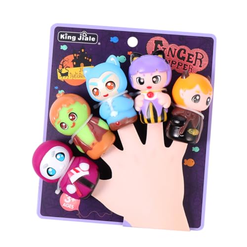 Vaguelly 5st Halloween-fingerspielzeug Handpuppe Halloween-fingerpuppen Halloween-Puppen Für Kinder Puppen Lernspielzeug Spielzeuge Geschenk PVC Eltern-Kind Einstellen Puzzle von Vaguelly
