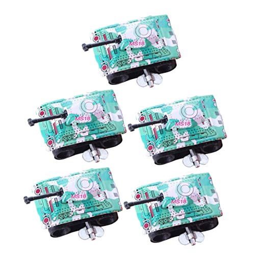 Vaguelly 5st Tank Blechspielzeug Uhrwerk-Panzer- Panzerspielzeug Aufziehen Zum Modellieren Von Panzern Kleine Panzerspielzeuge Mini-panzerspielzeug Eisenblech Sky-Blue von Vaguelly