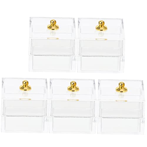 Vaguelly 5st Transparente Aufbewahrungsbox Puppe Vorratsbehälter Anzeige Mini-Dinge DIY Miniatur Miniatur-aufbewahrungsbox Minifiguren Keksdosen Mit Fenster Deckel Plastik Vaguelly 5st Transparente Aufbewahrungsbox Puppe Vorratsbehälter Anzeige Mini-Dinge DIY Miniatur Miniatur-aufbewahrungsbox Minifiguren Keksdosen Mit Fenster Deckel Plastik von Vaguelly