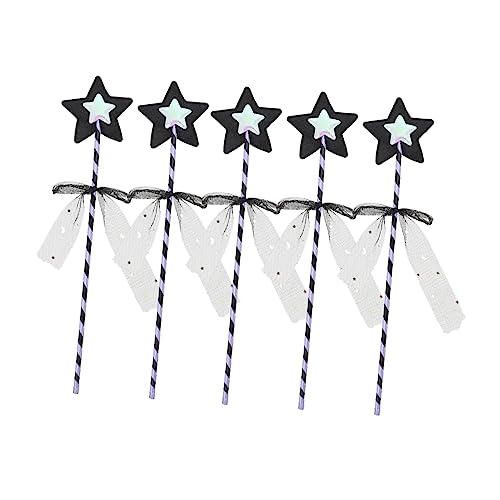 Vaguelly 5st Zauberstab Märchen Handwerk Feenhaftes Schleifenfee Sackleinenband Seifenblasen Für Partyartikel Für Bausätze Partyfee Beleuchten PVC-Stick von Vaguelly