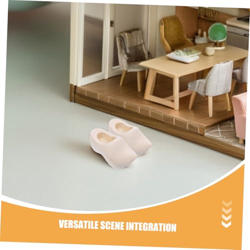 Vaguelly 6 Paare Mini Holzschuhe Unlackierte Kleine Holzclogs für Puppenhaus Dekoration DIY Miniatur Schuhe zum Bemalen und Basteln Authentische Niederländische Holzschuhe Zubehör von Vaguelly