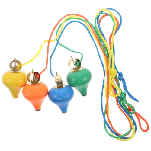 Vaguelly Kreisel-top-Spielzeug Für Kleinkinder 6er-Pack Retro-gyroskop-Spielzeug Aus Holz Mit Zugschnur Für Kinder von Vaguelly
