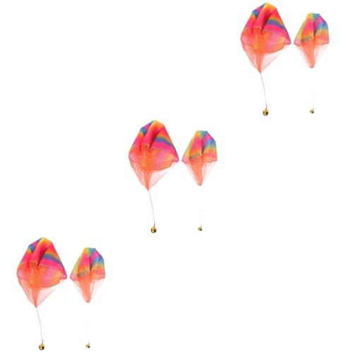 Vaguelly 6 STK Handwurf-Fallschirm Partygeschenke Für Kinder Frei Werfendes Fallschirmspielzeug Flugzeug Spielzeug Spielzeug-fallschirmwerfer Denksport-Spiel Seil Kleinkind Stoff Draussen von Vaguelly